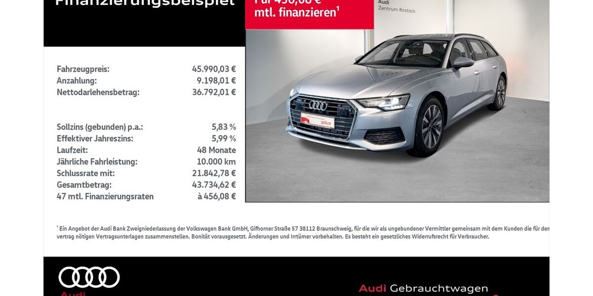 Audi A6 28.485 km 44.990 &euro; Rostock 18059