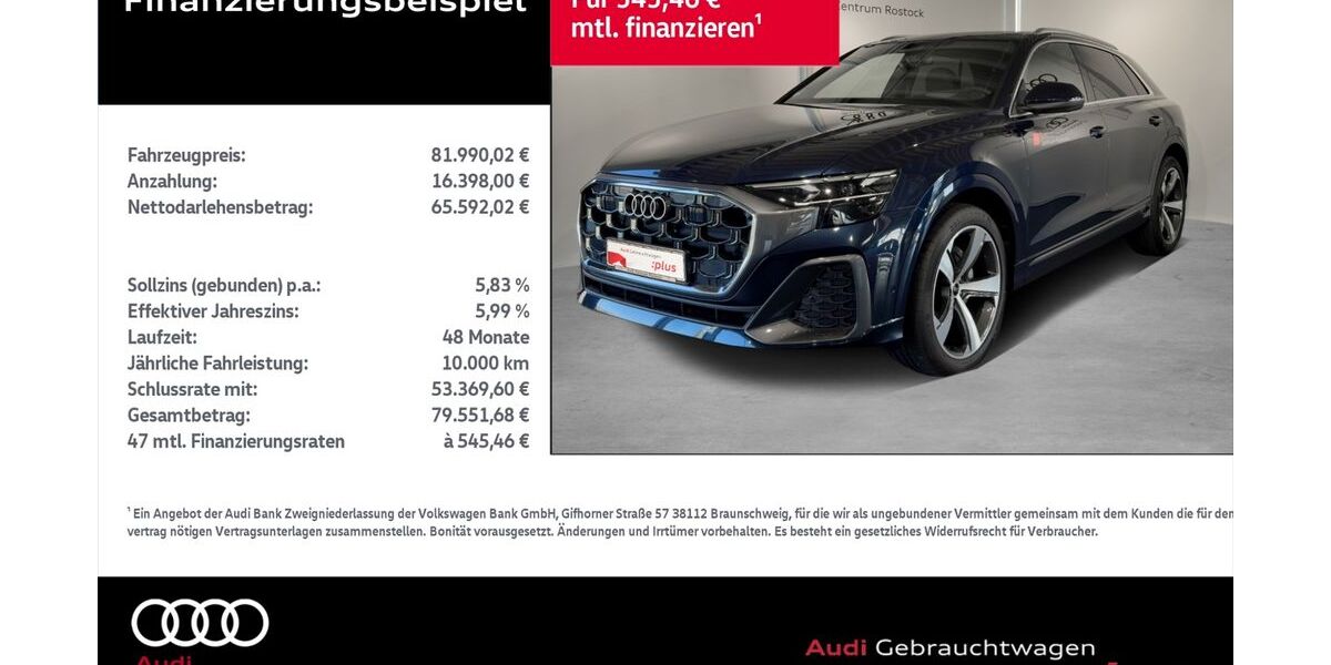 Audi Q8 18.853 km 79.790 &euro; Rostock 18059