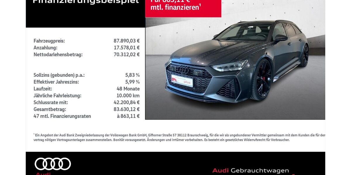 Audi RS6 58.940 km 86.990 &euro; Rostock 18059