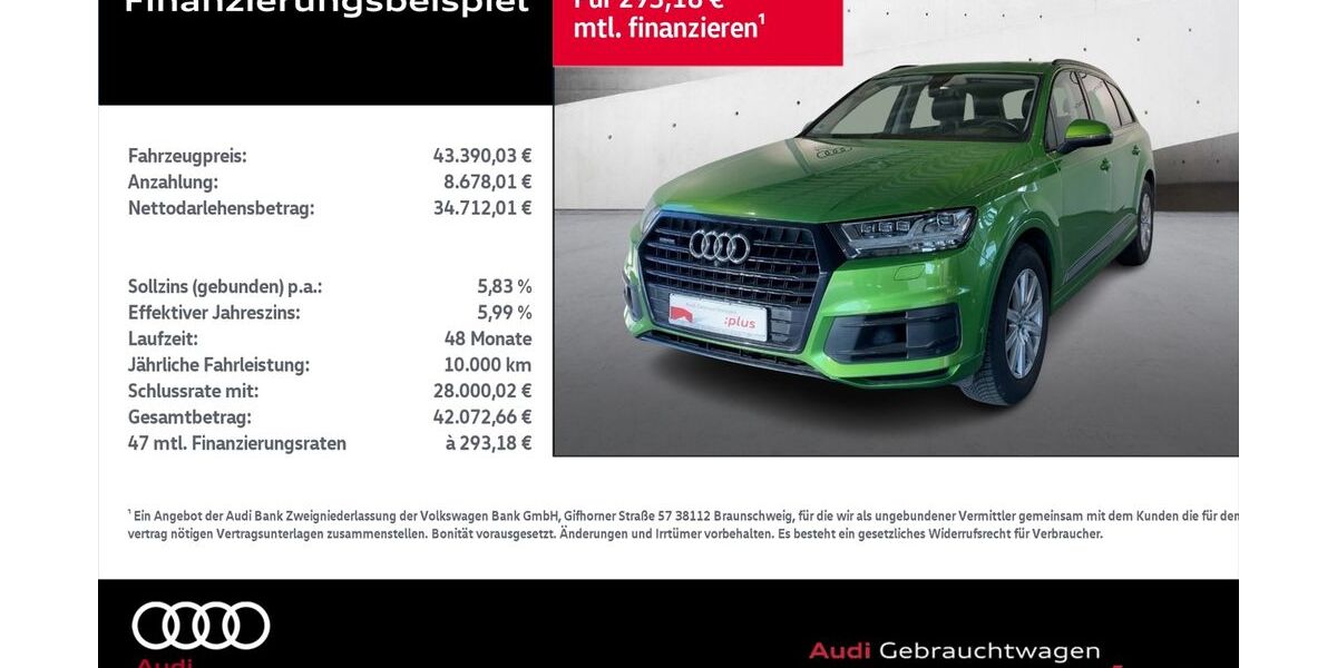 Audi Q7 103.833 km 42.990 &euro; Rostock 18059
