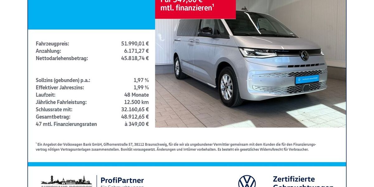 VW T7 Multivan 13.700 km 51.990 &euro; Rostock 18146
