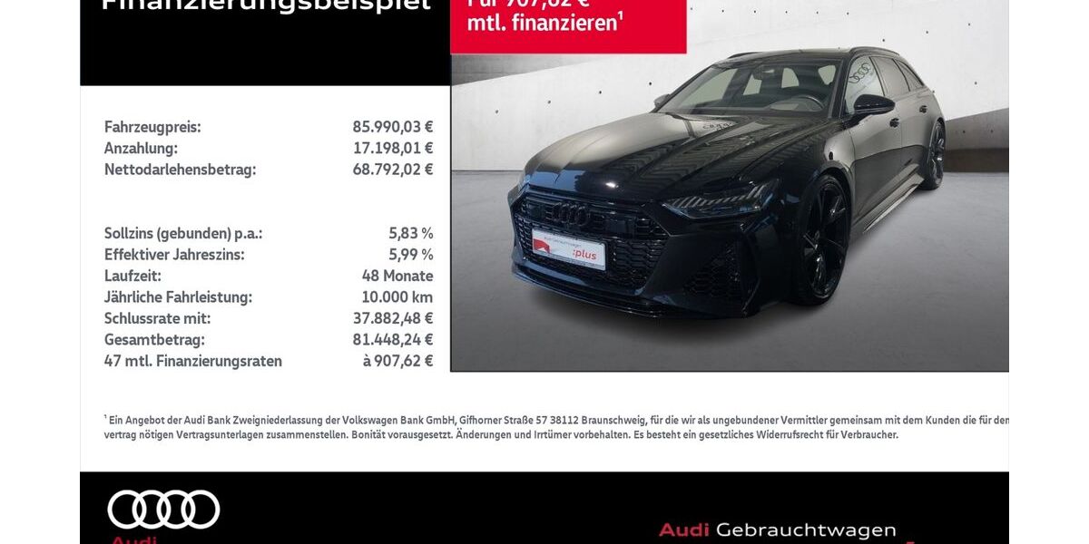 Audi RS6 83.520 km 84.990 &euro; Rostock 18059